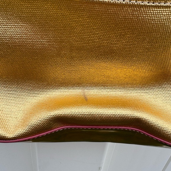 Draper James Metallic Gold "Totes Y'all" Owen Tote Bag Purse - Picture 9 of 17